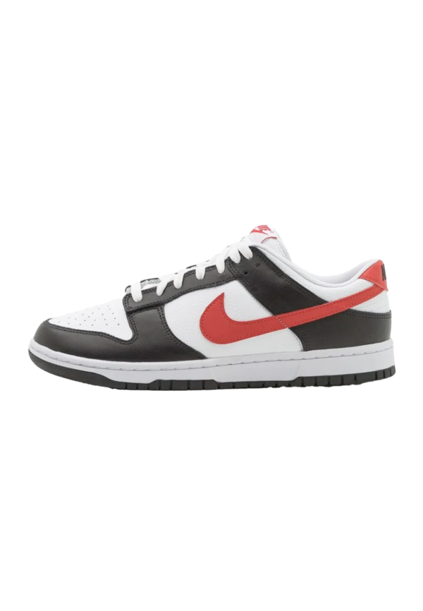 Nike Dunk Low retro red swoosh panda